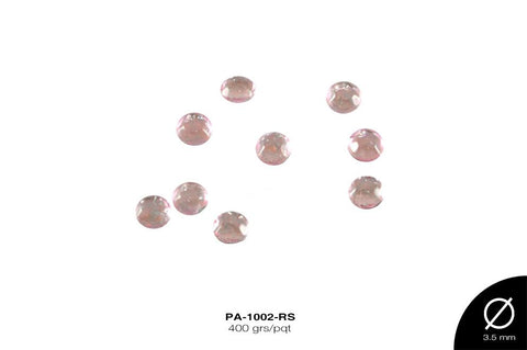 PIEDRA VIDRIO  REF: 12SS 3.5 mm ROSA 400 grs/pqt