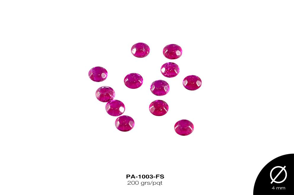 PIEDRA VIDRIO  REF: 16SS 4 mm FUCSIA 200 grs/pqt