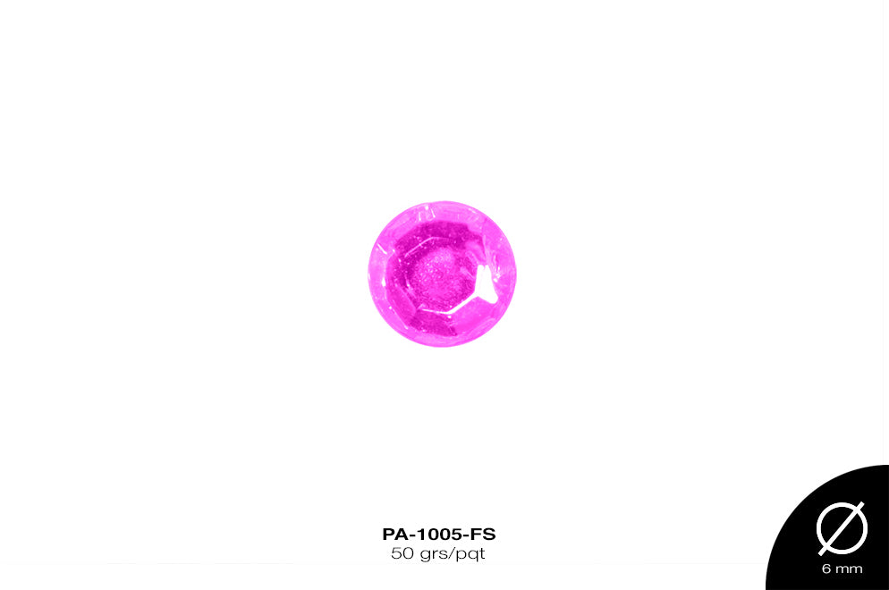 PIEDRA VIDRIO  REF: 30SS 6 mm FUCSIA 50 grs/pqt