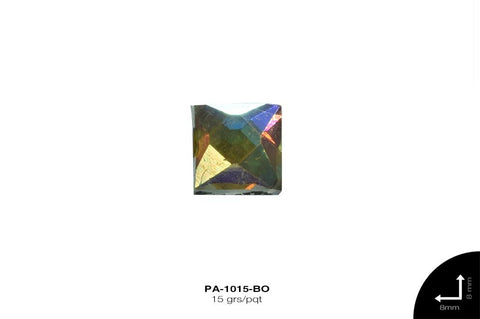 PIEDRA VIDRIO CUADRO 8X8mm REF: PG-20 BOREAL 15 grs/pqt