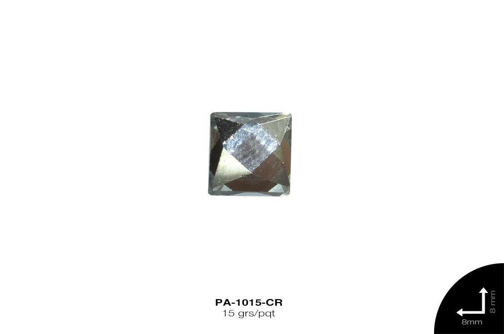 PIEDRA VIDRIO CUADRO 8X8mm REF: PG-20 CRISTAL 15 grs/pqt