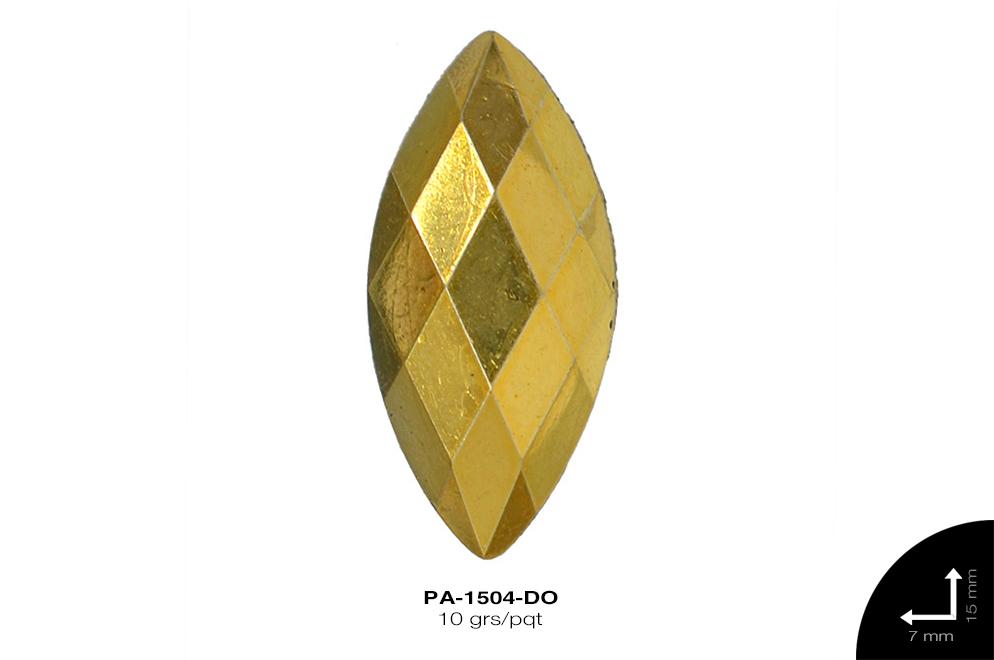 PIEDRA RESINA PEPITA REF: 7X15mm DORADO 10 grs/pqt