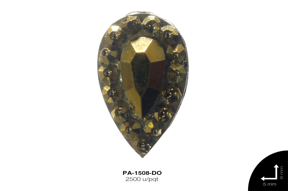 PIEDRA RESINA GOTA REF: PRL-5*8 DORADO 2500 u/pqt