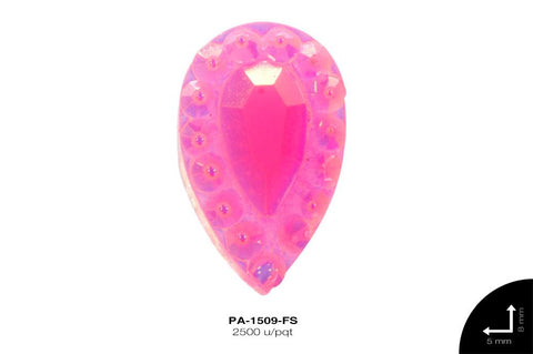 PIEDRA RESINA GOTA BO REF: PRL-5*8 FUCSIA 2500 u/pqt