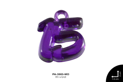 PIEDRA PLASTICA 15 20mm MORADO 85 u/pqt(50g)