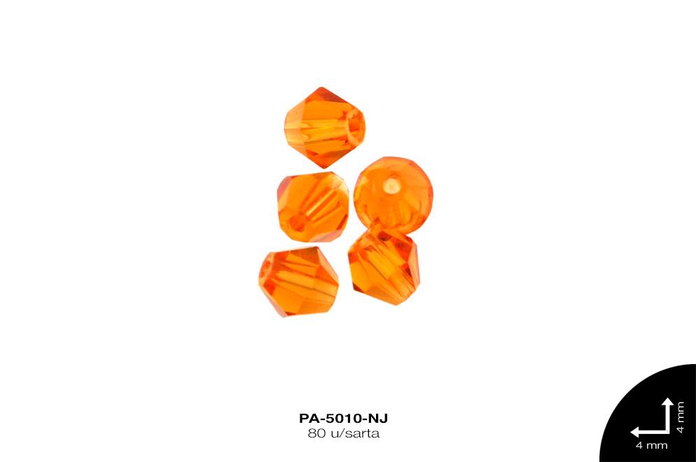 PIEDRA MURANO ROMBO REF: 4 mm NARANJA 80 u/sarta (pqt 50S)