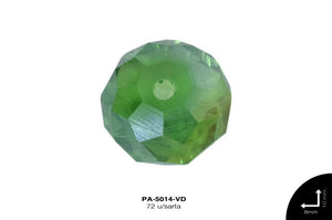 PIEDRA MURANO RONDELA BO REF: 8X10mm VERDE 72 u/sarta (pqt 2