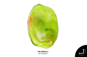 PIEDRA VIDRIO OVAL REF: 14X10mm  LIMON 28 u/sarta