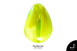 PIEDRA VIDRIO GOTA REF: 15X10mm  AMARILLO 20 u/sarta