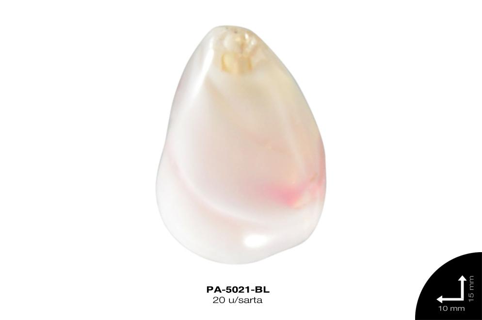 PIEDRA VIDRIO GOTA REF: 15X10mm  BLANCO 20 u/sarta