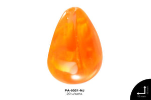 PIEDRA VIDRIO GOTA REF: 15X10mm  NARANJA 20 u/sarta