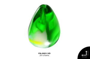 PIEDRA VIDRIO GOTA REF: 15X10mm  VERDE 20 u/sarta