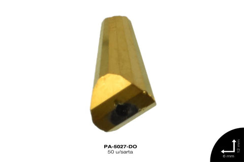 PIEDRA VIDRIO CONO AB 6X12mm DORADO 50 u/sarta