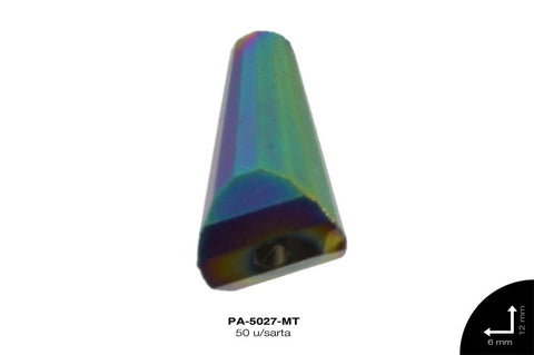 PIEDRA VIDRIO CONO AB 6X12mm MULTICOLOR 50 u/sarta