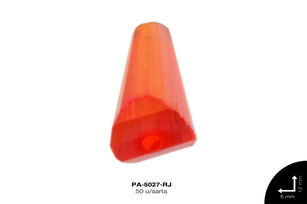 PIEDRA VIDRIO CONO AB 6X12mm ROJO 50 u/sarta