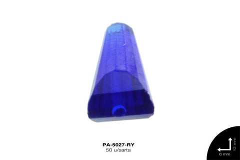 PIEDRA VIDRIO CONO AB 6X12mm AZUL REY 50 u/sarta