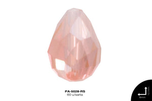 PIEDRA VIDRIO GOTA AB 8X12mm ROSA 60 u/sarta