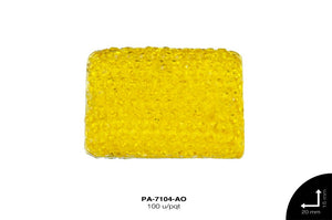 PIEDRA RESINA RECTANGULO 2H REF: 15X20mm AMARILLO 100 u/pqt