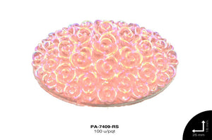 PIEDRA RESINA OVAL ROSAS 2H REF: 18X25mm ROSA 100 u/pqt