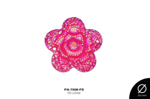 PIEDRA RESINA FLOR 2H REF: 25mm FUCSIA 50 u/pqt