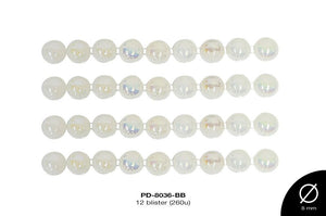 STICKER TARJETA MEDIA PERLA REF:  8mm BLANCO BOREAL 12 blist