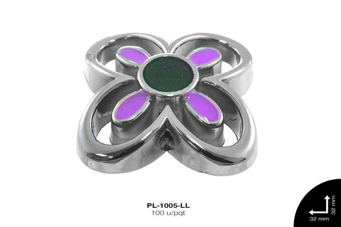 PLACA METZDA FLOR 32mm REF: 542 LILA 100 u/pqt