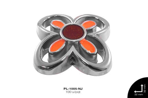 PLACA METZDA FLOR 32mm REF: 542 NARANJA 100 u/pqt