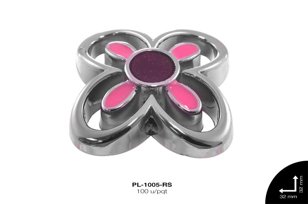 PLACA METZDA FLOR 32mm REF: 542 ROSA 100 u/pqt