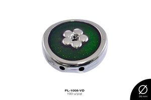 PLACA METZDA CIRC FLOR 26mm REF: CD-513-2 VERDE 100 u/pqt