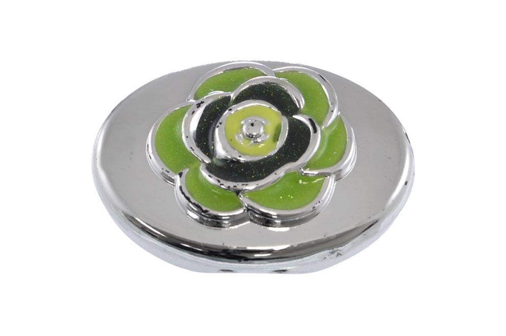 PLACA METZDA OVAL FLOR 44mm REF: CD-4774 LIMON 100 u/pqt