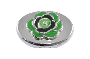 PLACA METZDA OVAL FLOR 44mm REF: CD-4774 VERDE 100 u/pqt