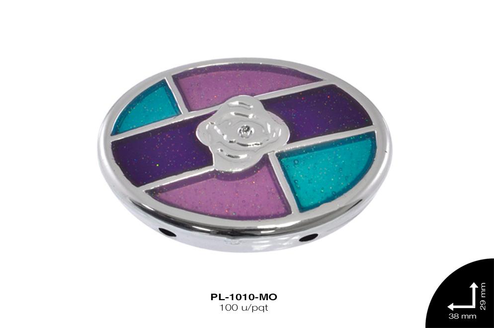 PLACA METZDA OVAL 38mm REF: CD-516-1 MORADO 100 u/pqt