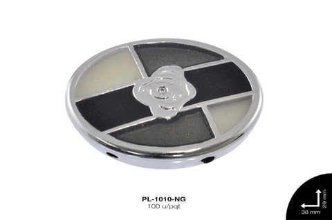 PLACA METZDA OVAL 38mm REF: CD-516-1 NEGRO 100 u/pqt