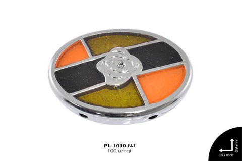 PLACA METZDA OVAL 38mm REF: CD-516-1 NARANJA 100 u/pqt