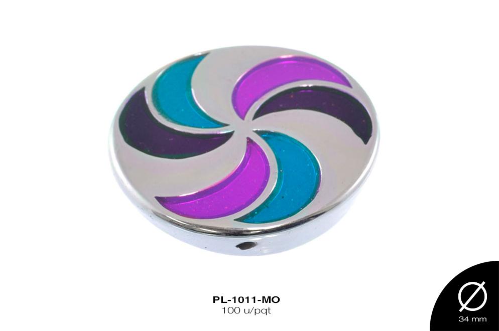 PLACA METZDA CIRC 34mm REF: F-124 MORADO 100 u/pqt