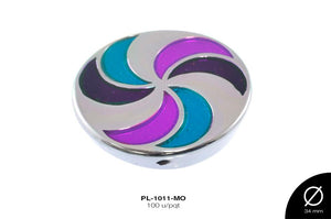 PLACA METZDA CIRC 34mm REF: F-124 MORADO 100 u/pqt