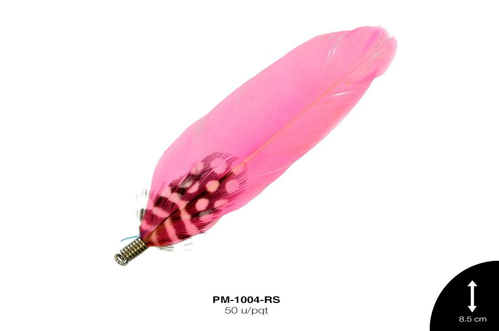 PLUMA HERRAJE ROSA 50 u/pqt