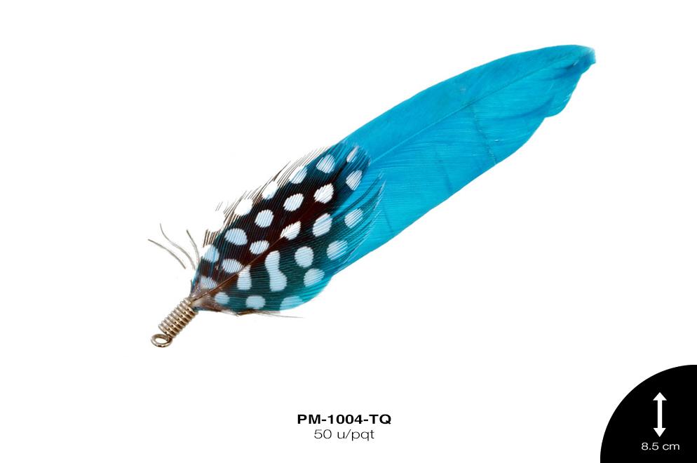 PLUMA HERRAJE TURQUESA 50 u/pqt