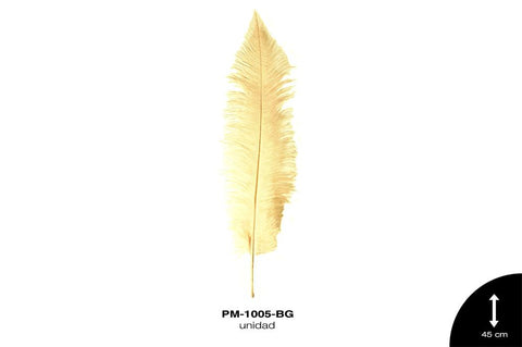 PLUMA AVESTRUZ SPAD ALA BEBE MED /OSTRICH BABY WING 18"" - 2