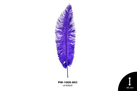 PLUMA AVESTRUZ SPAD ALA BEBE MED /OSTRICH BABY WING 18"" - 2