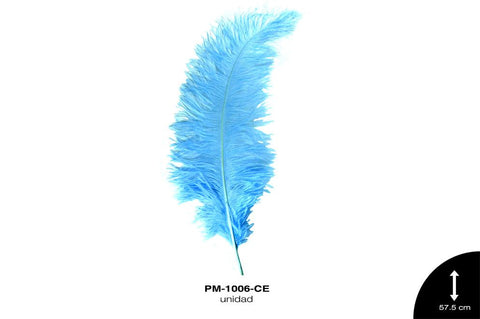 PLUMA AVESTRUZ SPAD ALA BEBE GDE /OSTRICH BABY WING 23"" - U