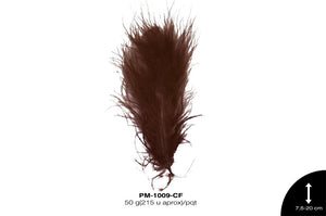 PLUMA PAVO MARABU REF: 3""-8"" CAFÉ 50 g/pqt(215u aprox)