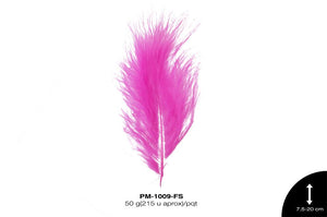 PLUMA PAVO MARABU REF: 3""-8"" FUCSIA 50 g/pqt(215u aprox)