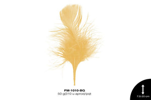 PLUMA PAVO MARABU CABEZA REF: 3""-8"" BEIGE 50 g/pqt(310u ap