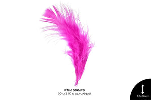 PLUMA PAVO MARABU CABEZA REF: 3""-8"" FUCSIA 50 g/pqt(310u a