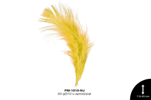 PLUMA PAVO MARABU CABEZA REF: 3""-8"" NARANJA 50 g/pqt(310u