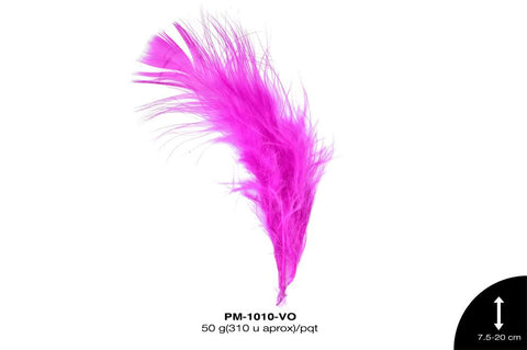 PLUMA PAVO MARABU CABEZA REF: 3""-8"" VIOLETA 50 g/pqt(310u