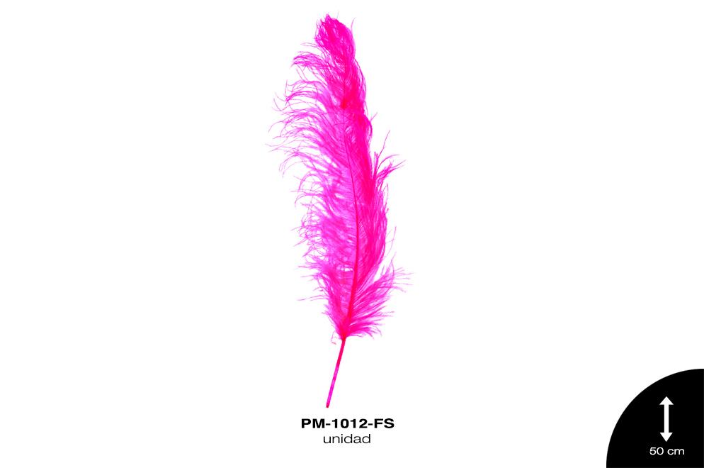 PLUMA AVESTRUZ CUERPO GDE / OSTRICH DRAB 20"" - UP FUCSIA un