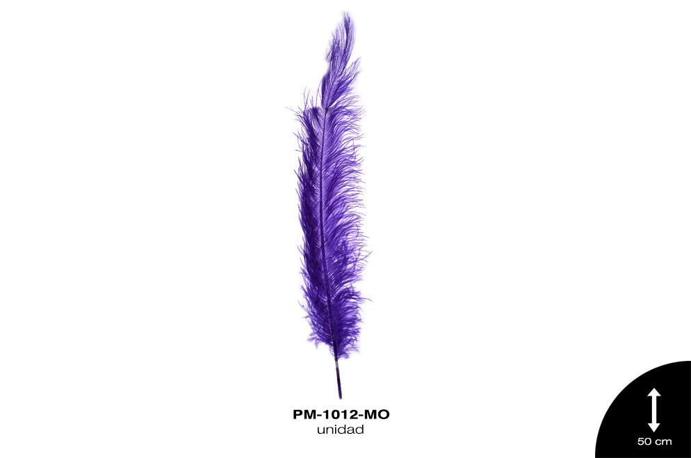 PLUMA AVESTRUZ CUERPO GDE / OSTRICH DRAB 20"" - UP MORADO un