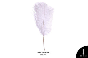 PLUMA AVESTRUZ CUERPO CH / OSTRICH DRAB 14"" - 16"" BLANCO u